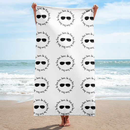 Live, Love and Be Free Beach Towel